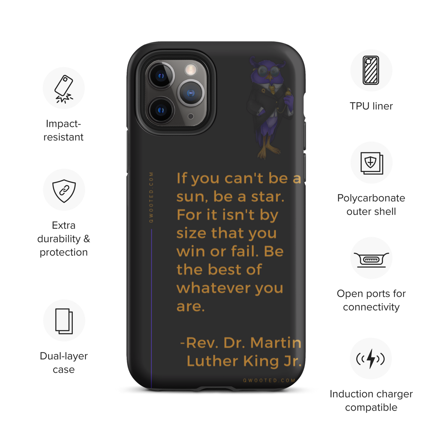 Qwooted x AITH - Tough iPhone case Black